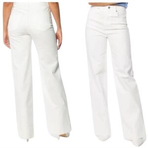 Juicy Couture" Lunita" Y2K Wide Leg High Rise Jeans in White. Size 24 NEW!